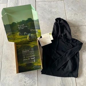 Frank and Eileen Black Ragged Edge Hoodie - runs small.